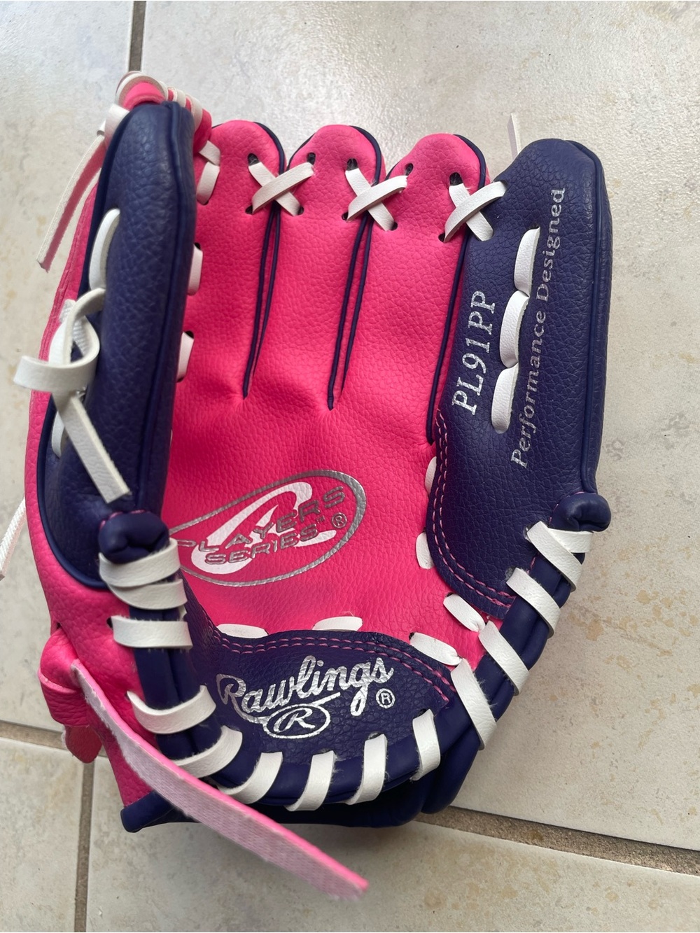 Rawlings Pink and Navy Tball/Softball Glove